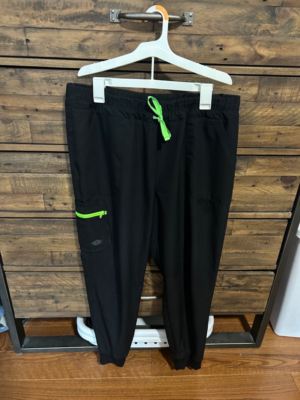 Dickies Black Workpants with Lime Green Accents. Size XL